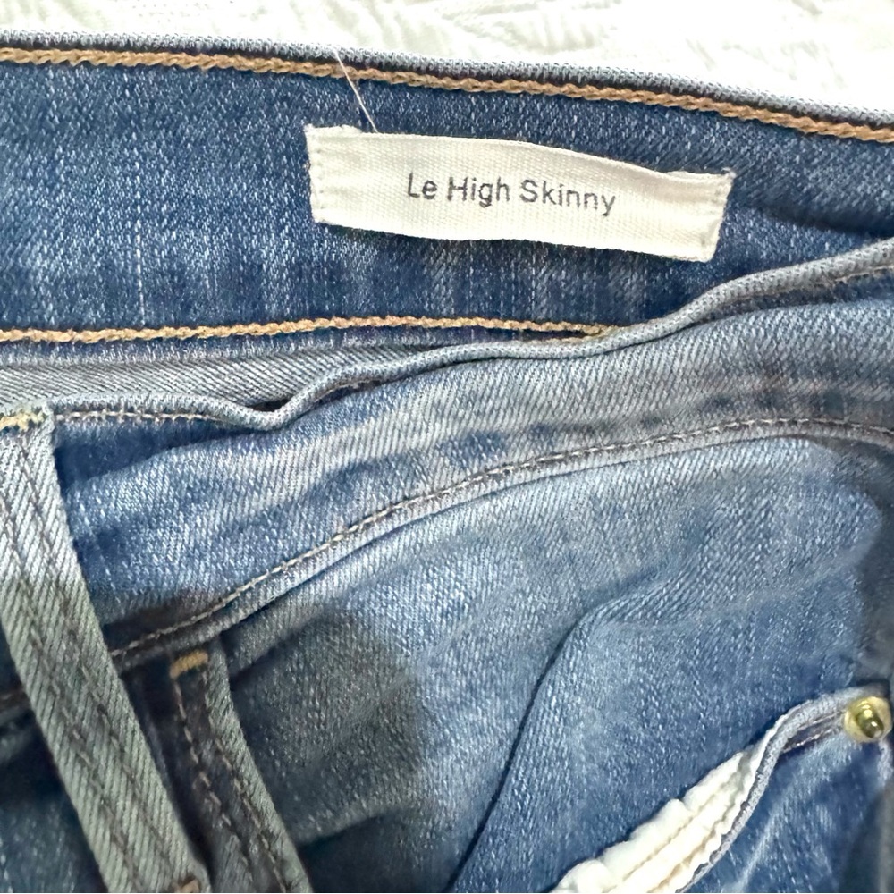 Frame Denim Le High Skinny Cascade Hem Bennett Size 28 - Picture 7 of 11